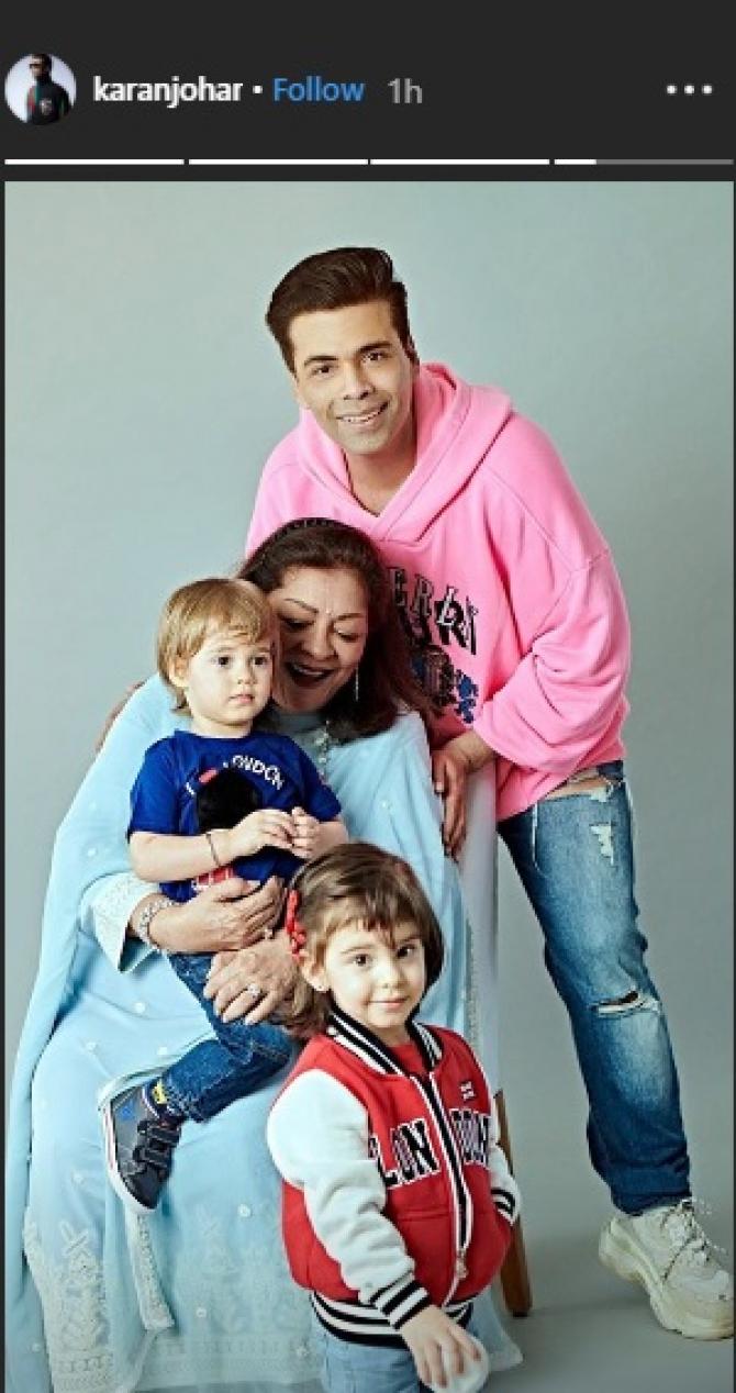 karan Johar with son yash johar