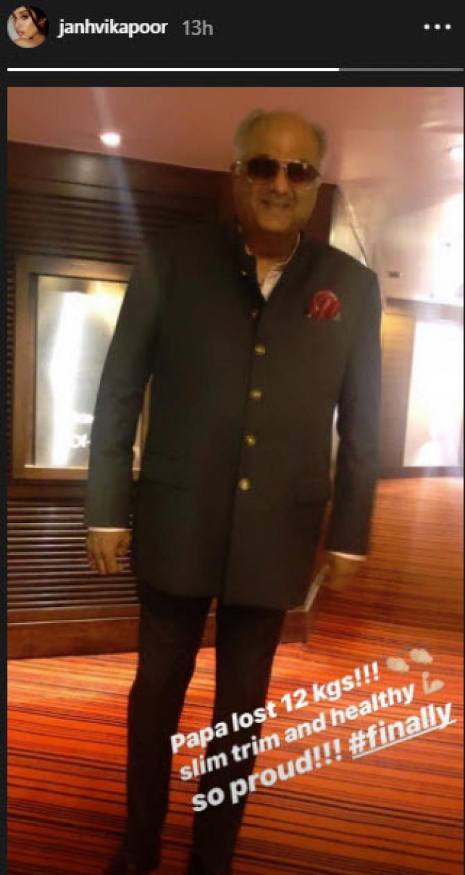 Janhvi Kapoor Boney Kapoor