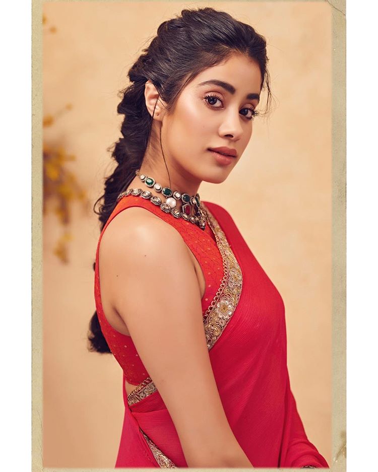 Bollywood Style Jhanvi Kapoor Wear Stunning Red Color Georgette With E –  Cygnus Fashion