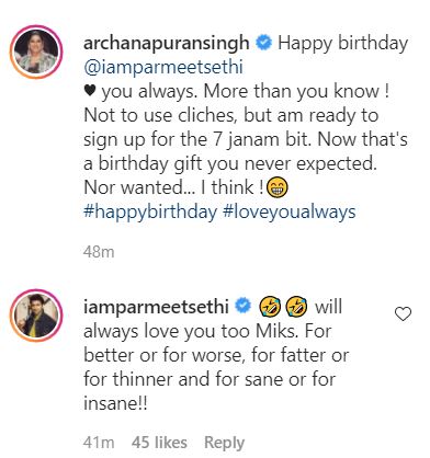 Archana Puran Singh and Parmeet Sethi