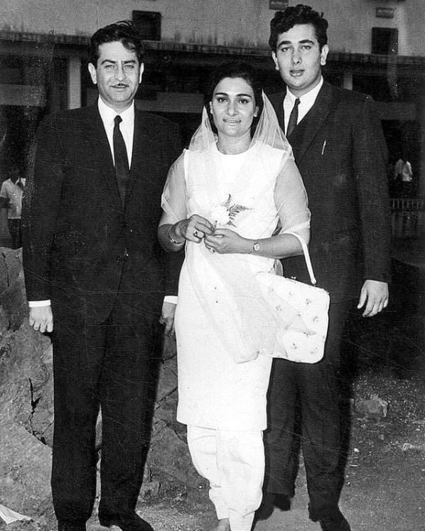 Raj Kapoor, Randhir Kapoor and Babita