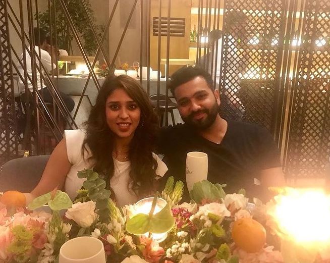 Rohit Sharma with his wife