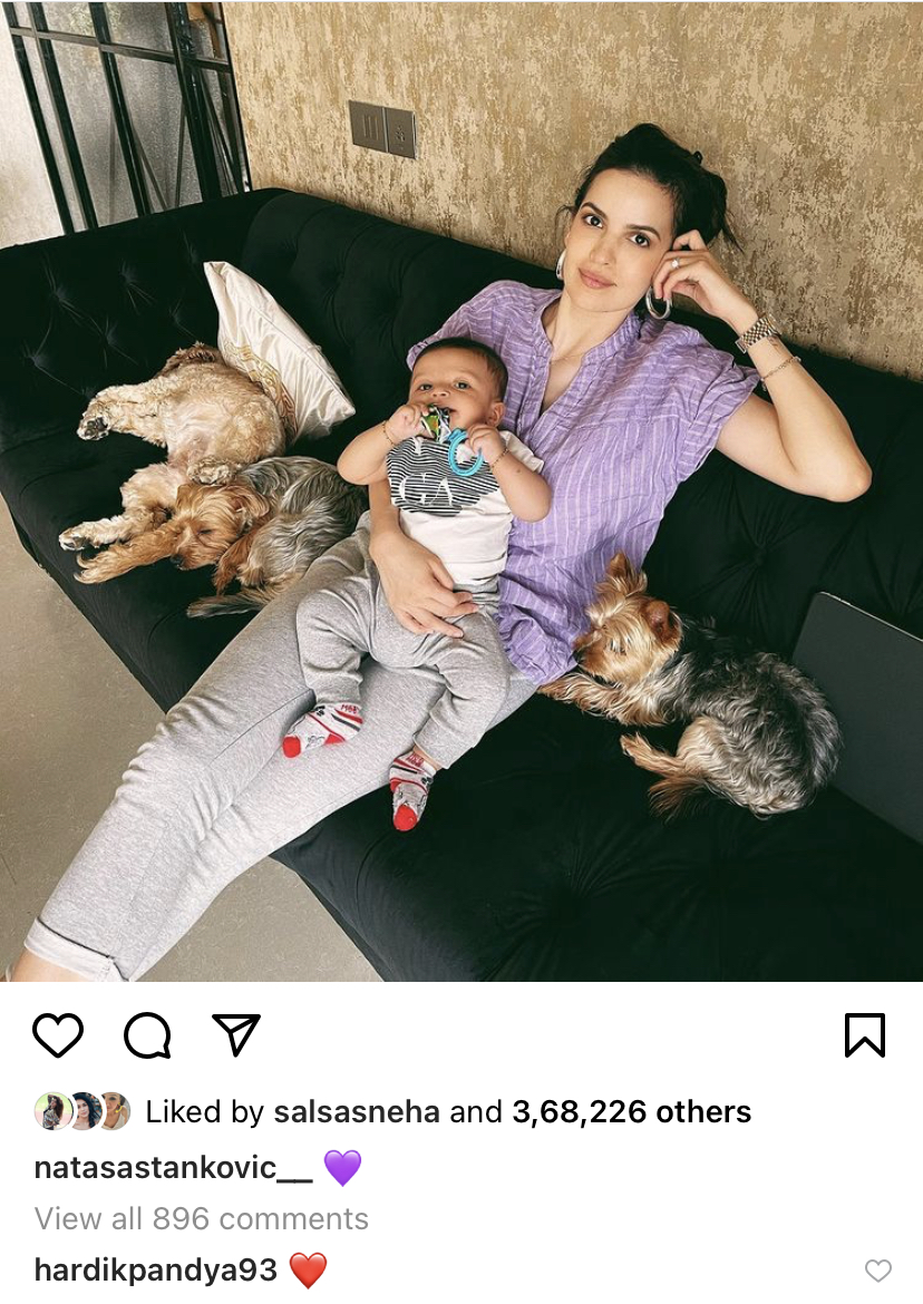 Natasa Stankovic With Agastya And Pooch