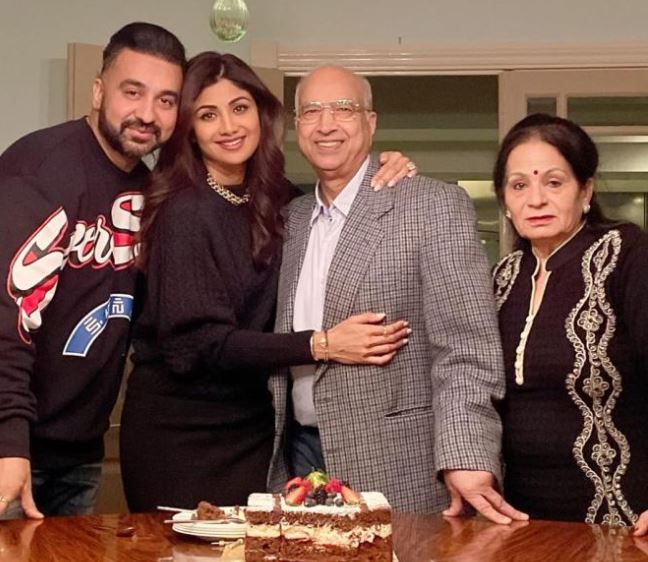 Shilpa Shetty Kundra with her family
