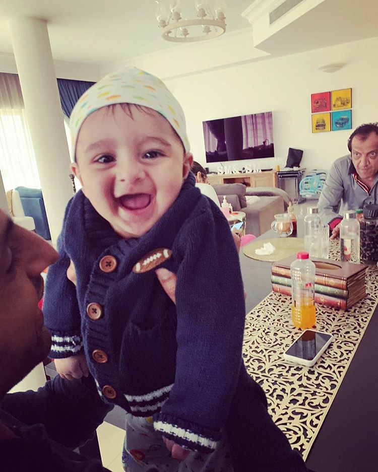 Shoaib Malik and Izhaan Mirza Malik