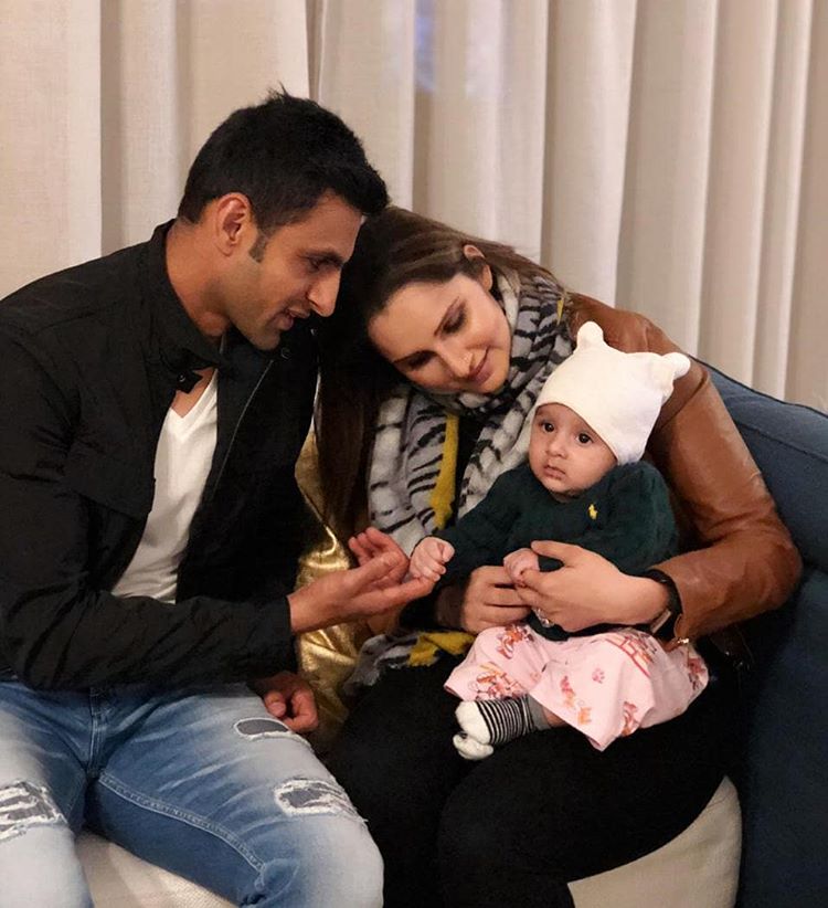 Shoaib Malik, Sania Mirza and Izhaan Mirza Malik