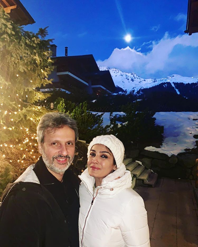 Raveena Tandon and Anil Thadani