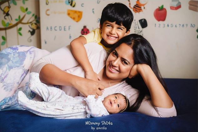 Sameera Reddy, Nyra Varde and Hans Varde