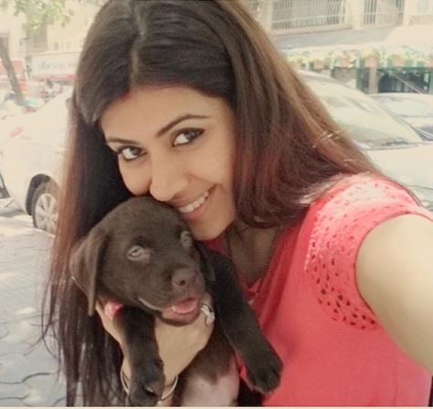 Ankita and her dog
