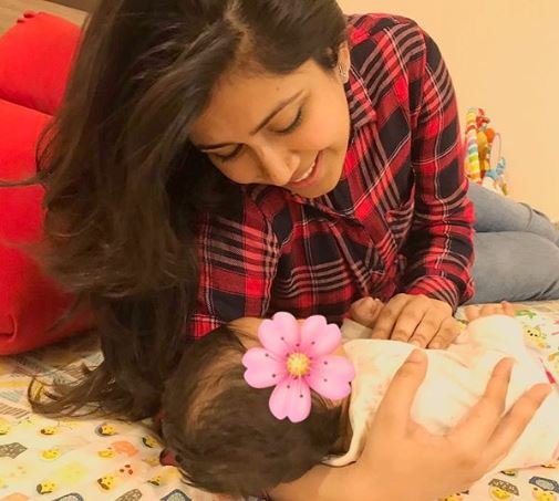 Ankita Bhargava with daughter