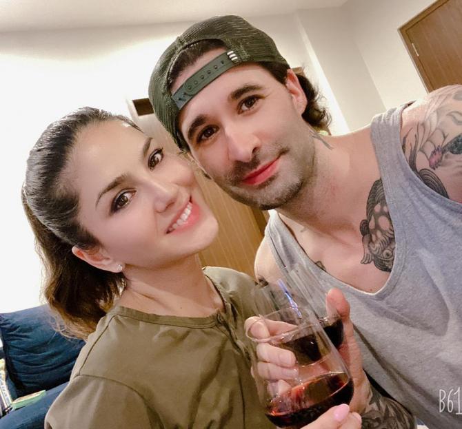 Sunny Leone and Daniel Weber