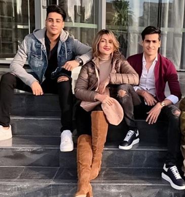 Urvashi Dholakia with sons