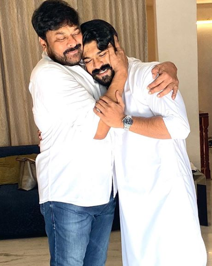 Chiranjeevi and Ram Charan
