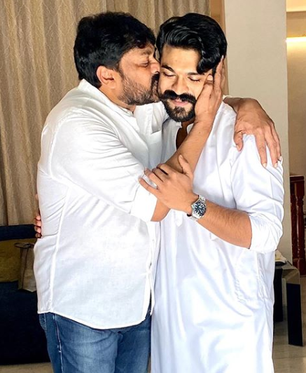 Chiranjeevi and Ram Charan