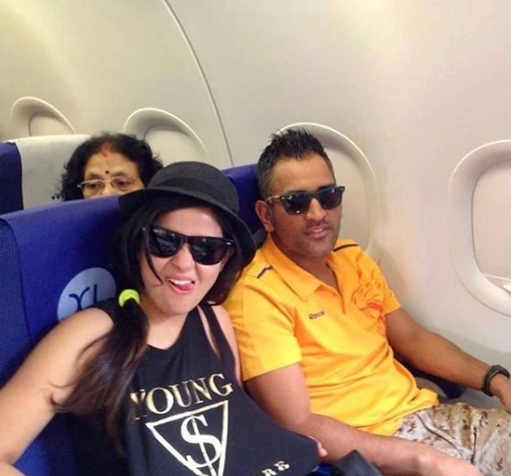 Sakshi Dhoni and MS Dhoni