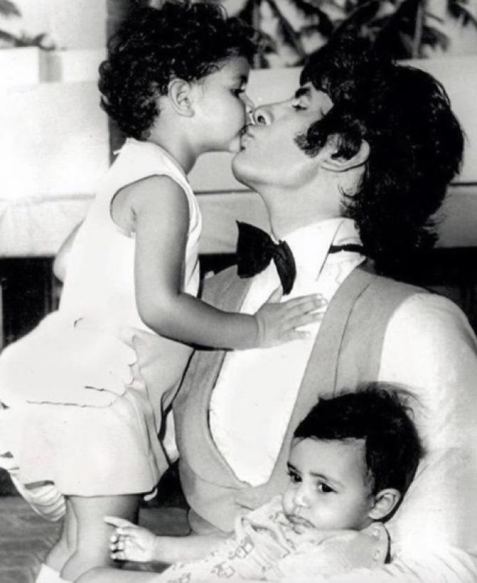 Amita h Bachchan and Abhishek Bachchan
