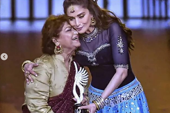Madhuri Dixit and Saroj Khan