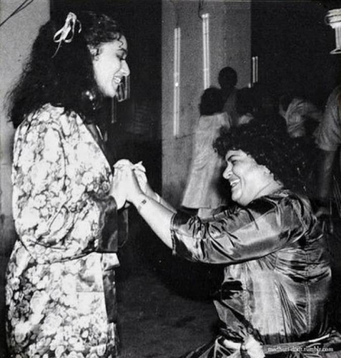 Saroj Khan and  Madhuri Dixit