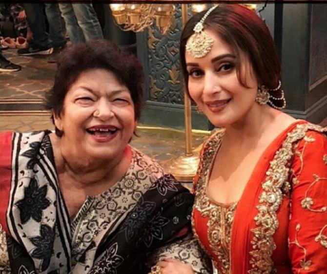 Saroj Khan and  Madhuri Dixit