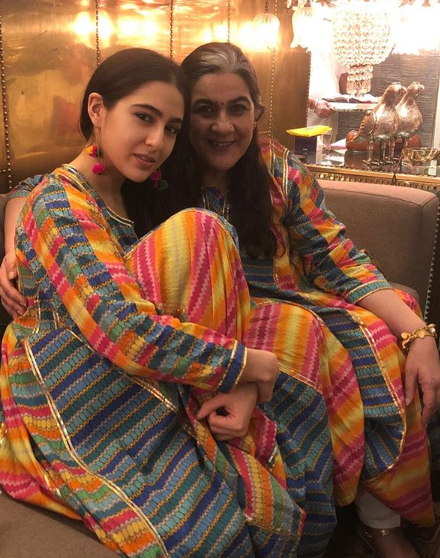 Sara Ali Khan and Amrita Singh 