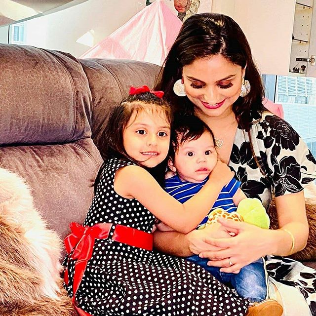 Dimpy Ganguly Roy, Reanna Roy and Aryaan Roy