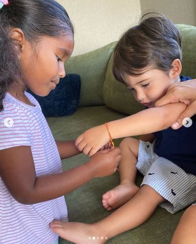 Sunny Leone Kids Raksha Bandhan