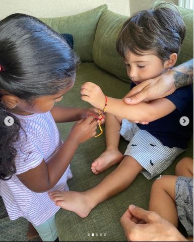 Sunny Leone Kids Raksha Bandhan