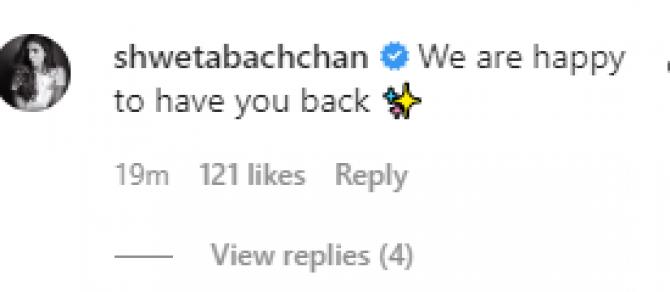 Shweta Bachchan Nanda Is Elated On Abhishek Bachchan's Return
