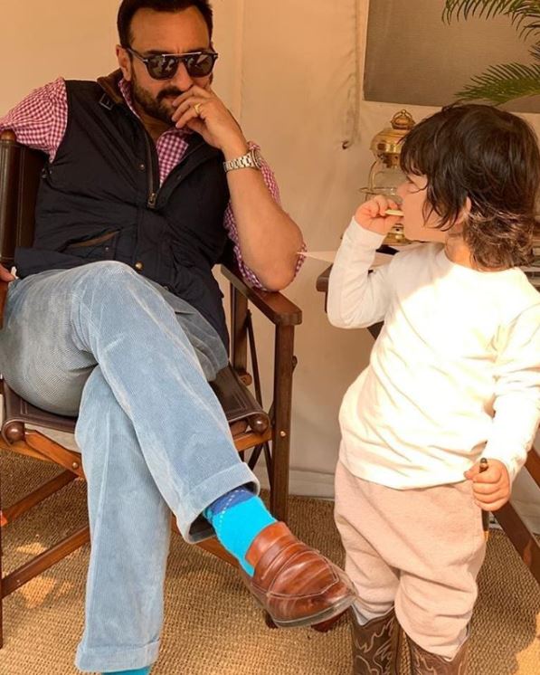 Saif Ali Khan and Taimur Ali Khan