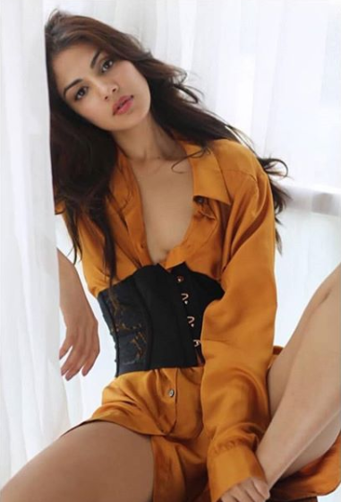 Rhea Chakraborty and Mahesh Bhatt