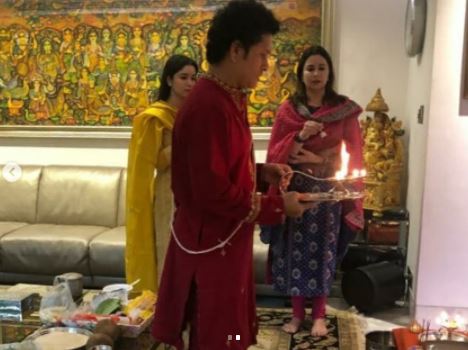 Sachin Tendulkar Ganesh Utsav