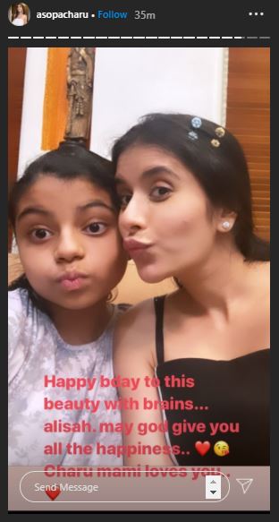 Charu Sen With Alisah