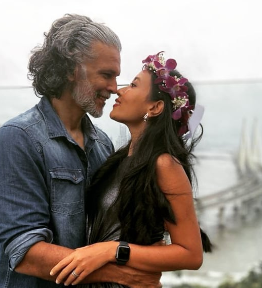 Milind Soman and Ankita Konwar