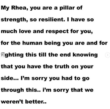 Shibani Supports Rhea