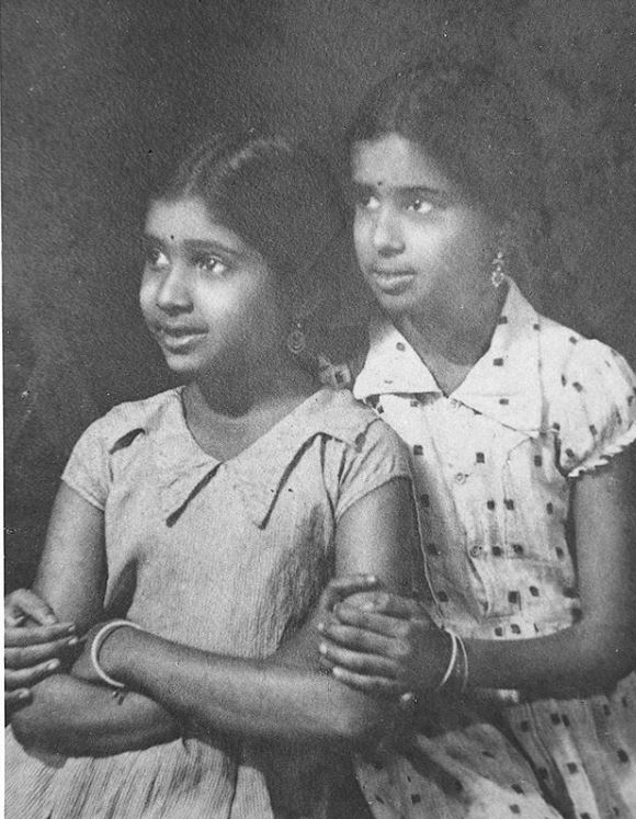 Asha Bhosle and Meena Tai
