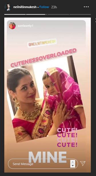Neil Nitin Mukesh Daughter and WIfe