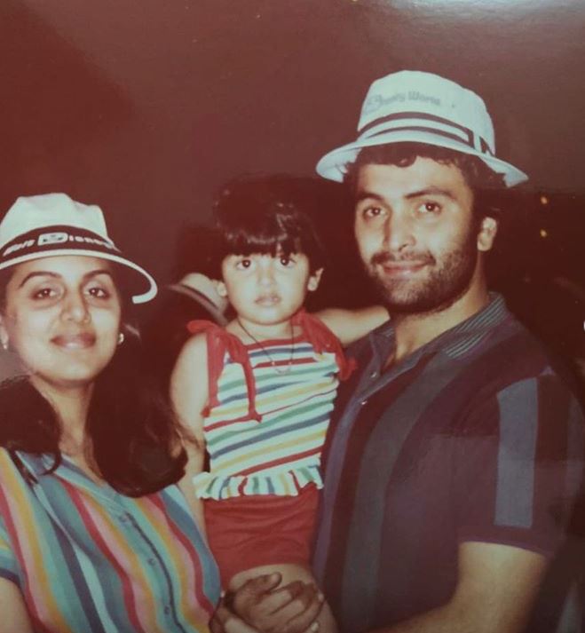 Rishi Kapoor, Neetu Kapoor and Riddhima Kapoor Sahni