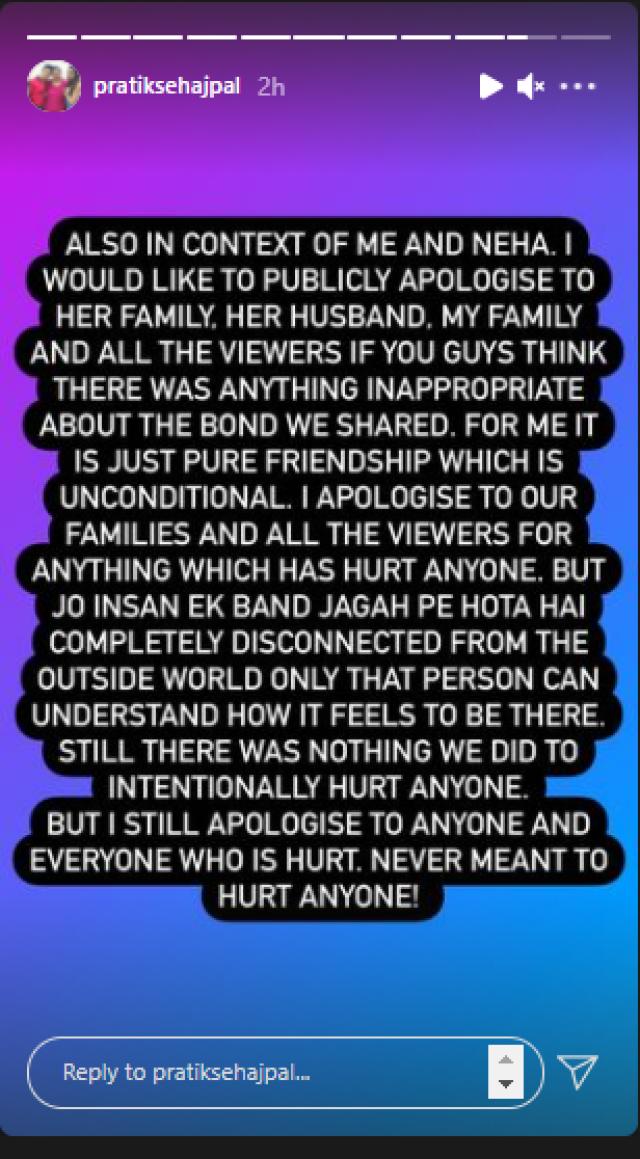 Pratik's apology