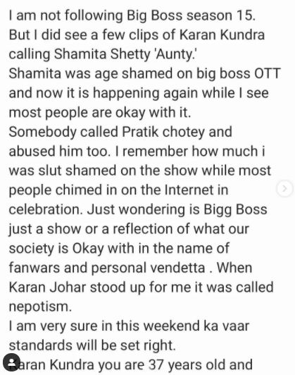 neha bhasin karan kundrra shamita shetty age shaming