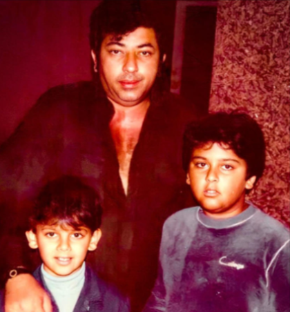Amjad Khan and kids