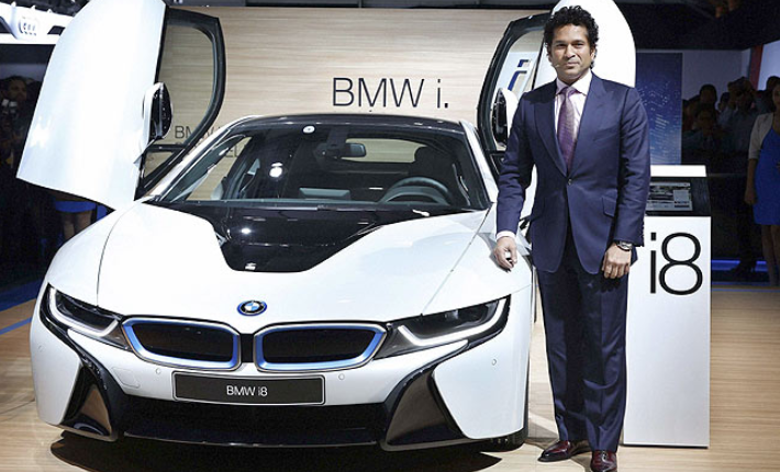 sachin tendulkar BMW i8