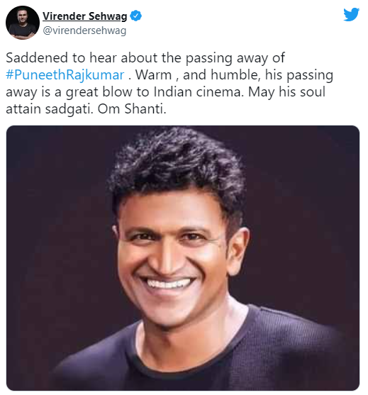 Puneeth Rajkumar death celebrities reactions condolences  