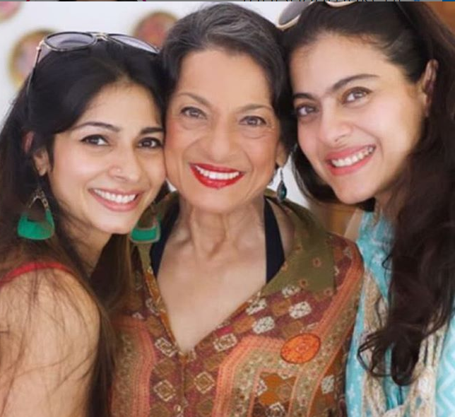 Kajol with her mother