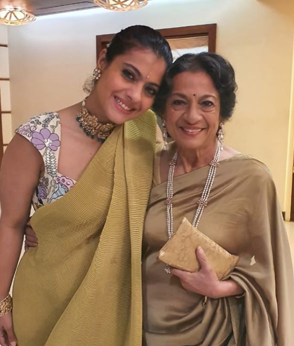 Kajol with her mother