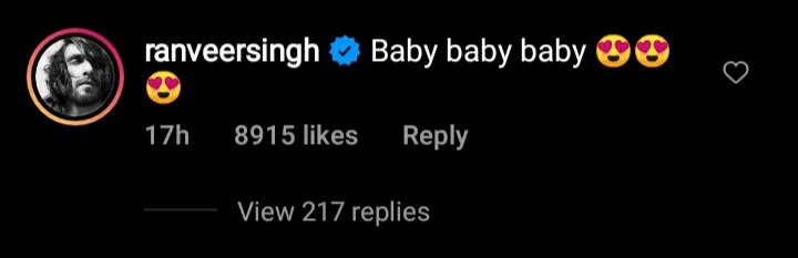 Ranveer's comment