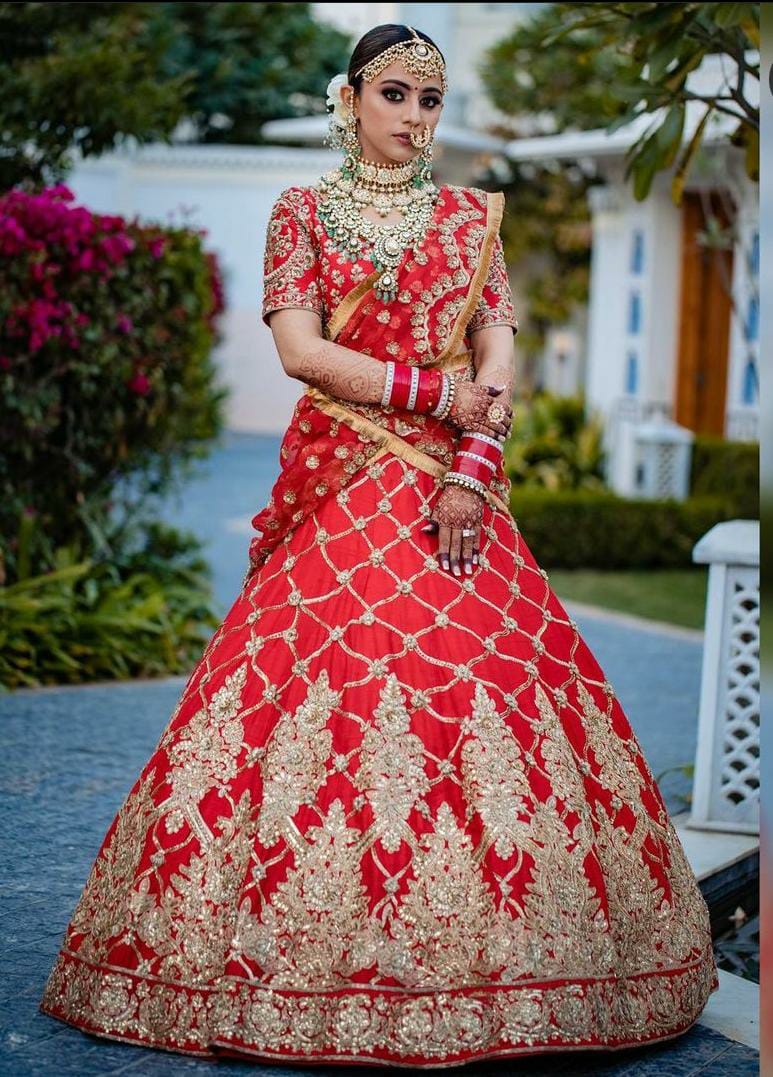 Embellished Red Lehenga Choli Pakistani Wedding Dresses – UY COLLECTION
