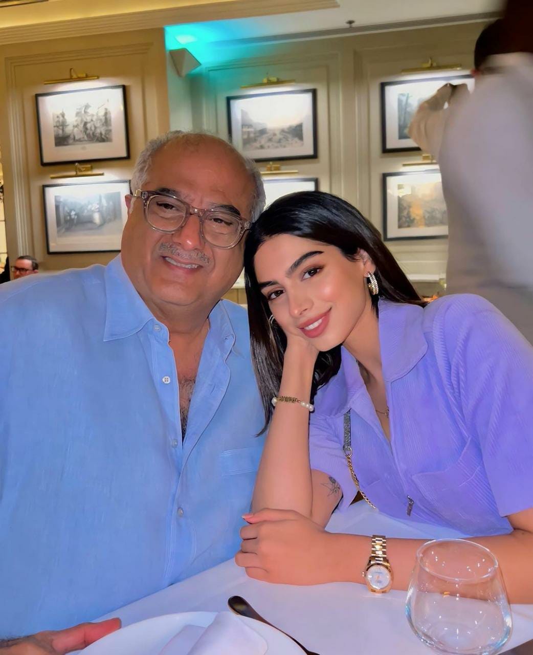 Khushi and Boney Kapoor