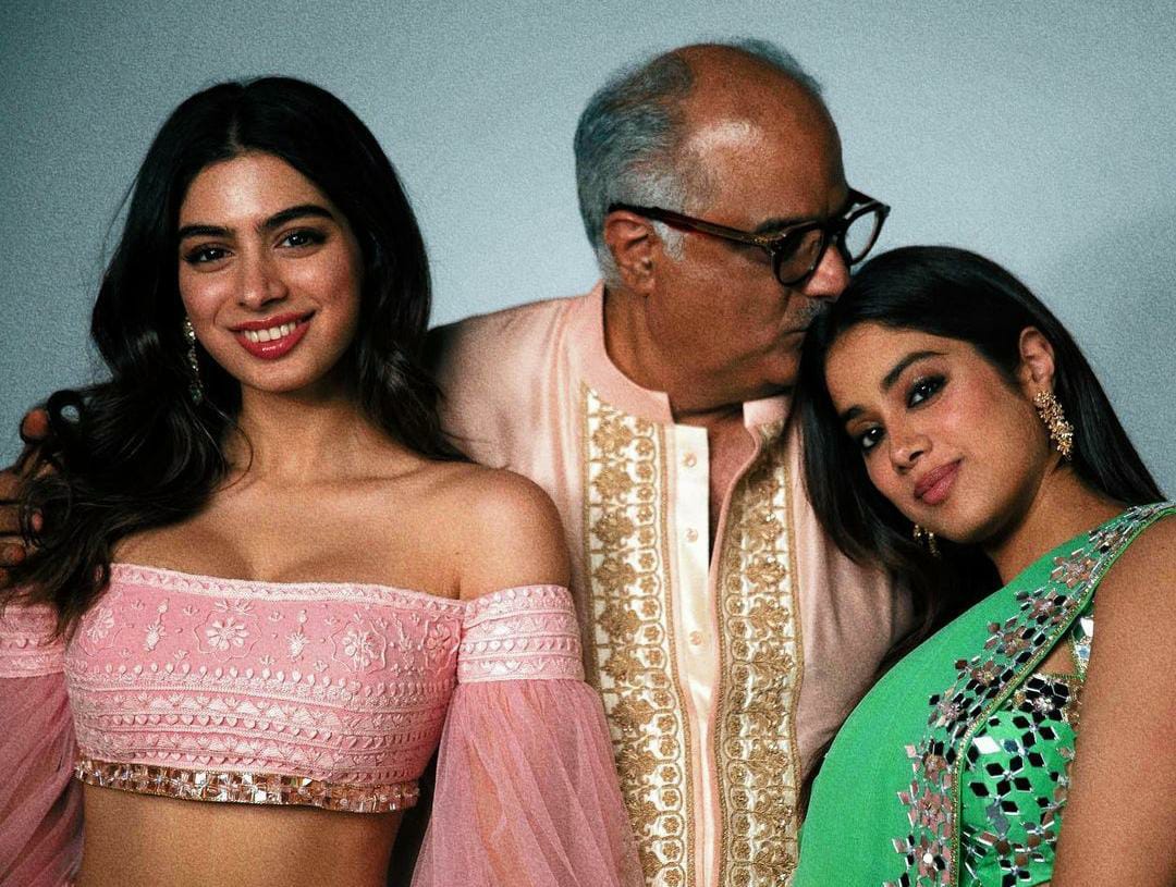 Janhvi Kapoor and Boney Kapoor
