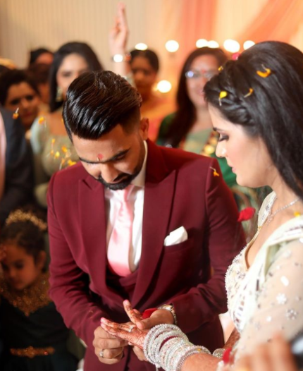 Rahul tewatia ridhi pannu engagement ceremony