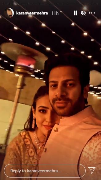 Karan Veer Mehra Fiancee Nidhi Seth Pictures Sangeet Haldi Mehendi Ceremony